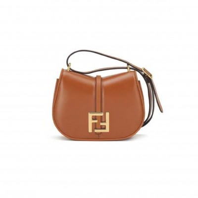 FENDI C'MON MEDIUM LEATHER CROSSBODY BAG 8622L-01 (25*20*7cm)